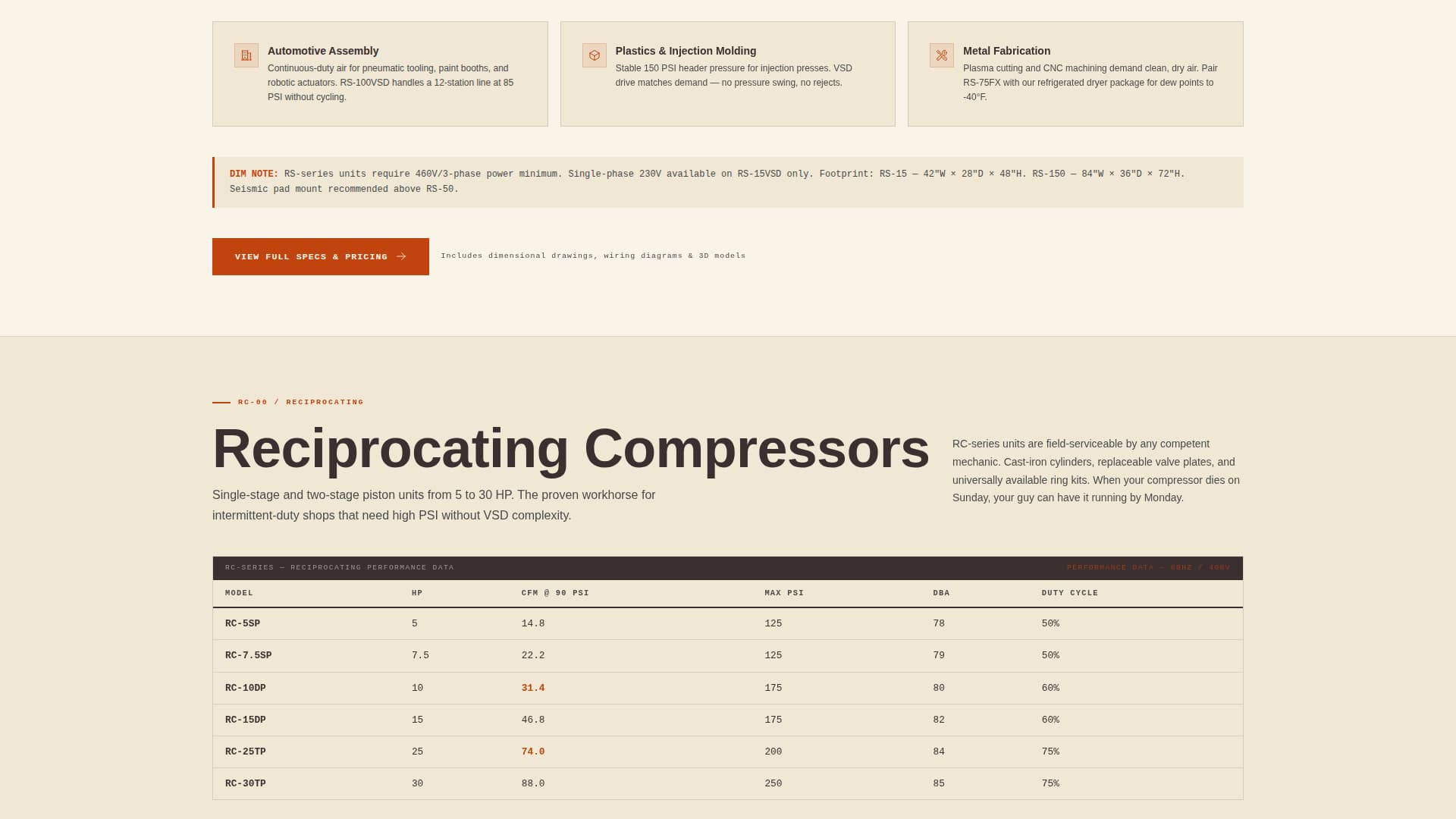 Bore - Industrial Compressor Landing Page Template