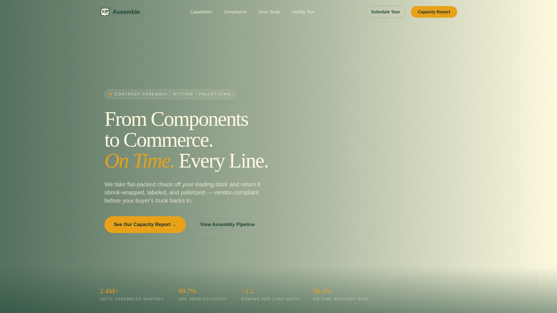 Assemble - Precision Assembly Landing Page Template