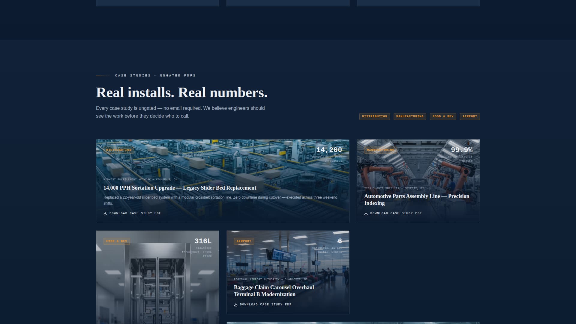 Steelflow - Precision Conveyor Landing Page Template