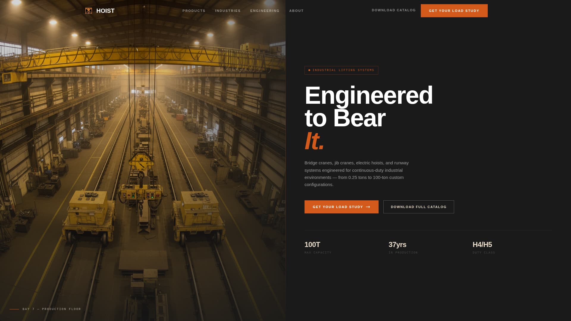 Hoist - Precision Crane Landing Page Template