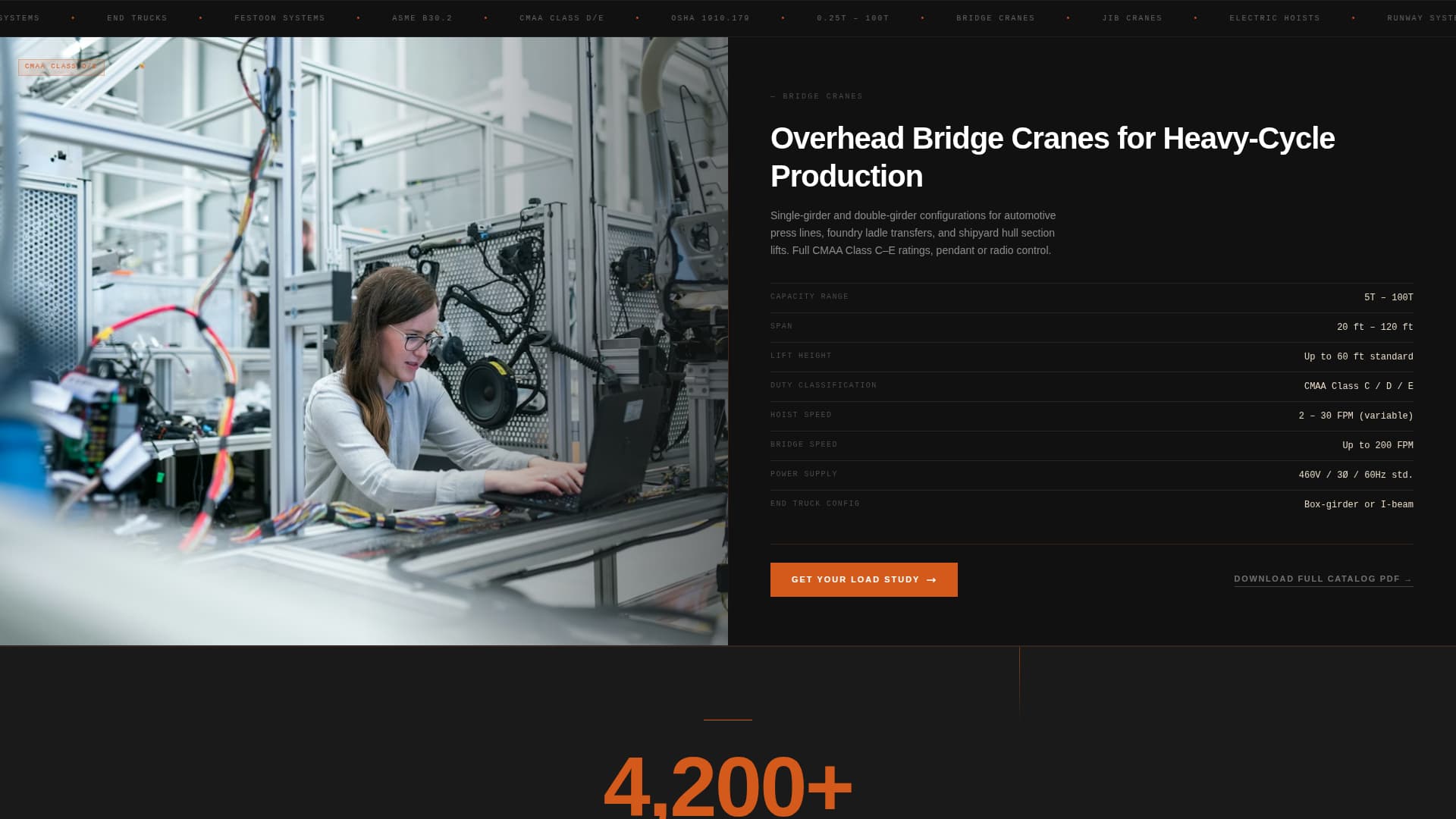 Hoist - Precision Crane Landing Page Template
