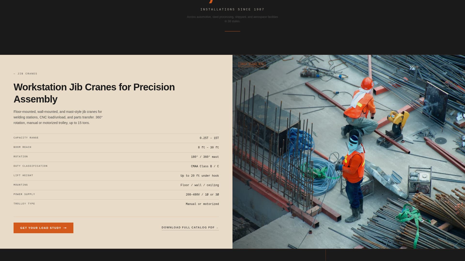 Hoist - Precision Crane Landing Page Template