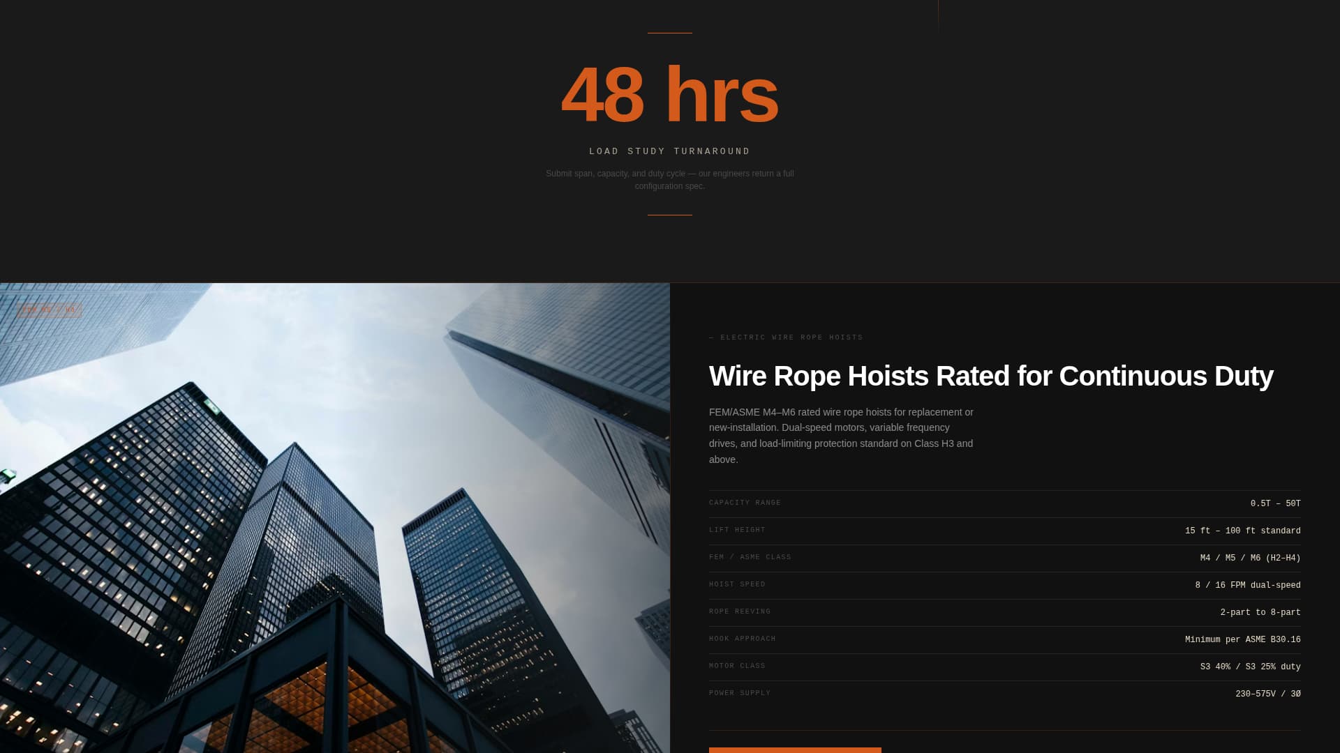 Hoist - Precision Crane Landing Page Template