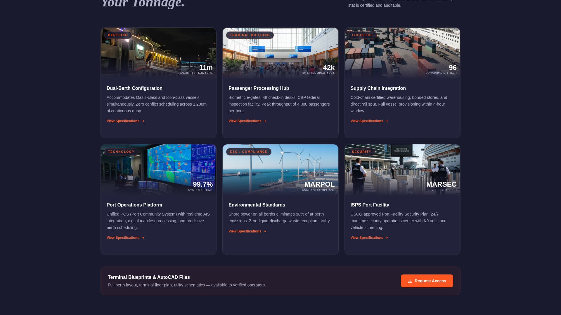 Berth - Industrial Cruiseterminal Landing Page Template