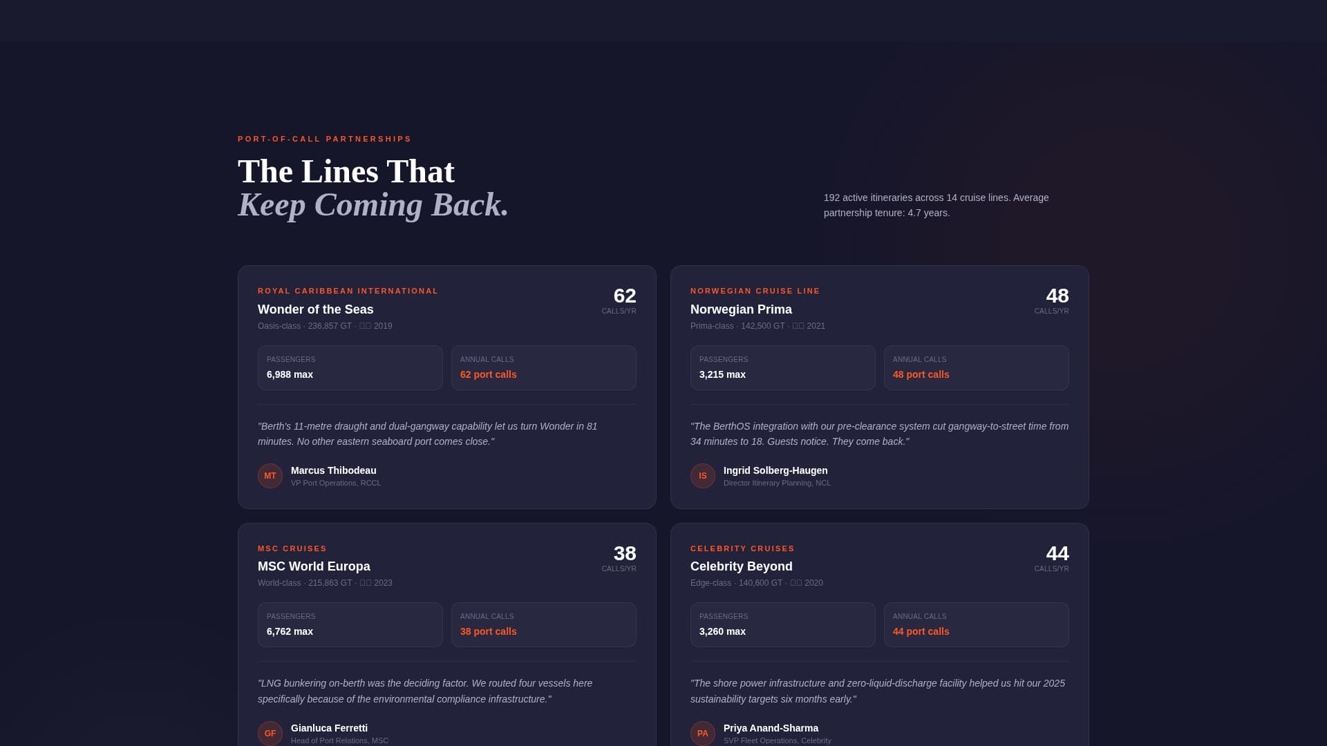 Berth - Industrial Cruiseterminal Landing Page Template