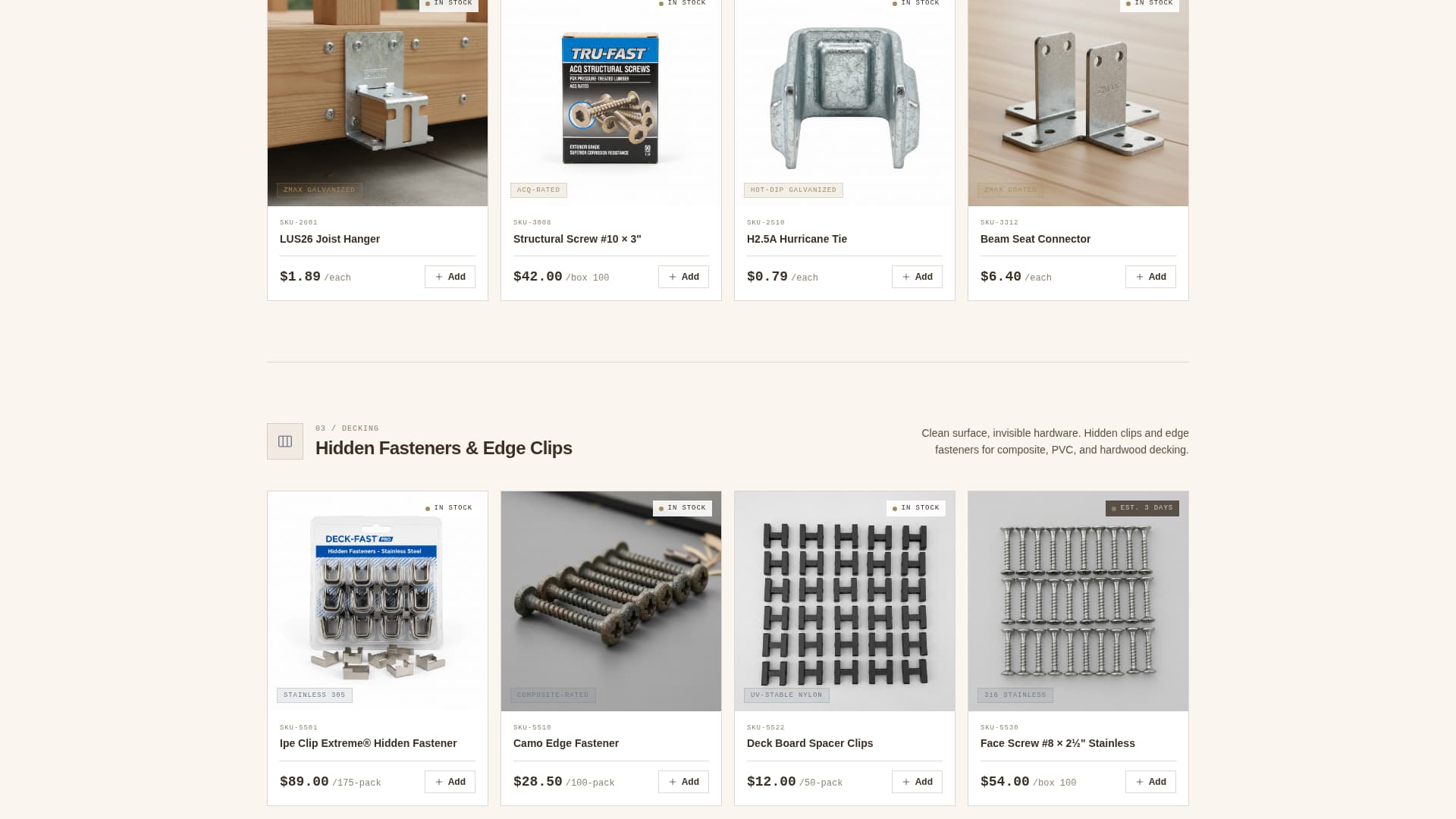 Rigging - Trusted Deckhardware Landing Page Template
