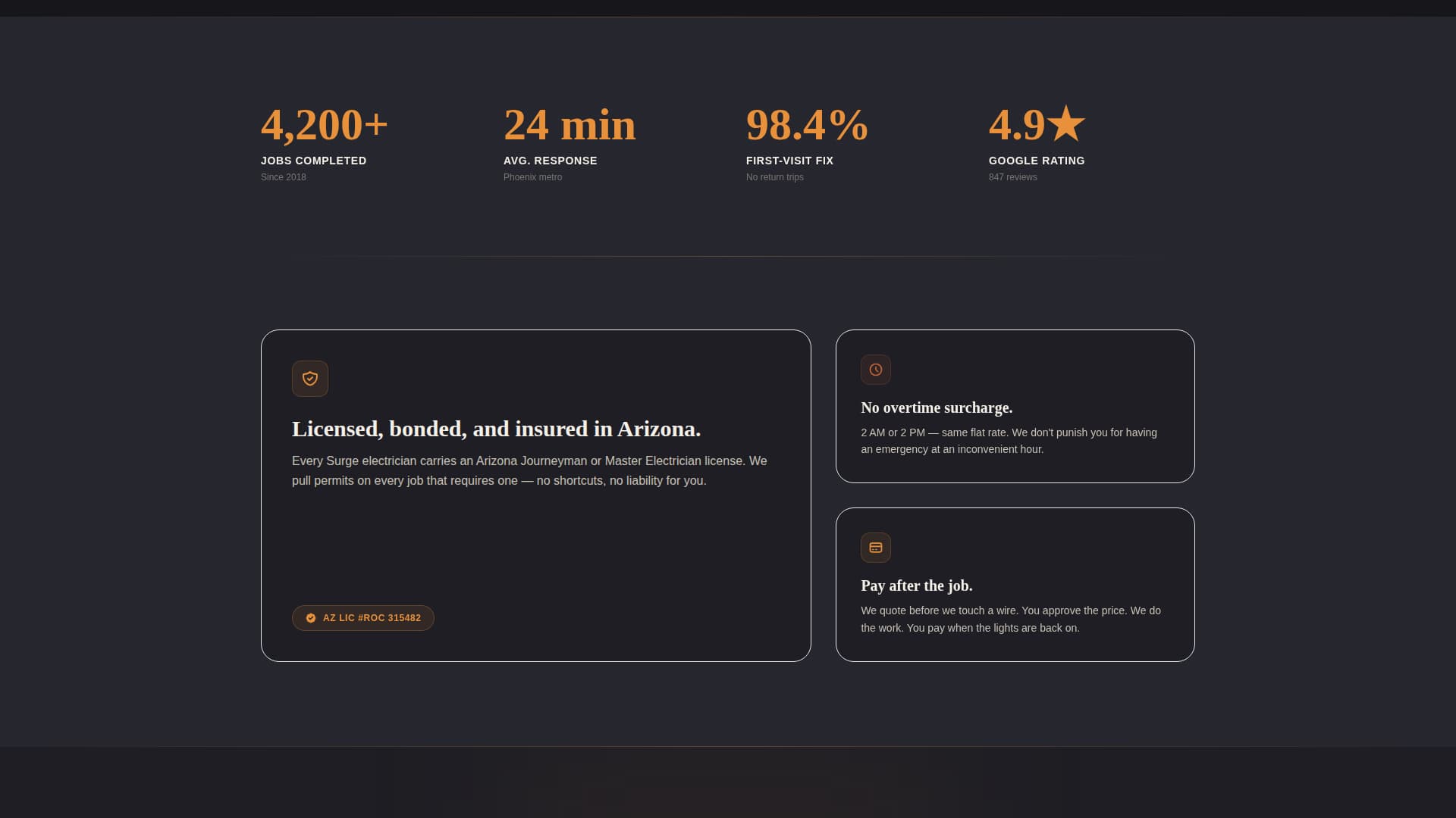 Surge - Rapid Electrical Landing Page Template