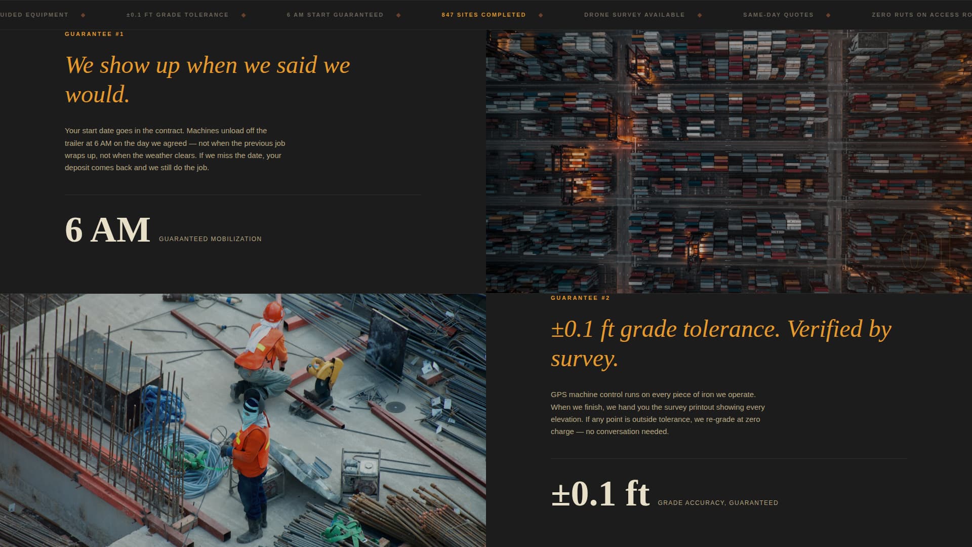 Trench - Guaranteed Excavation Landing Page Template