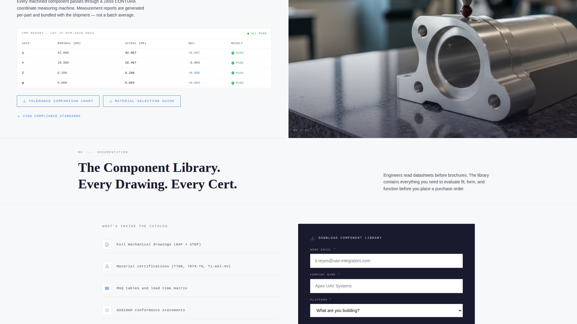 Airframe - Precision Dronecomponents Landing Page Template