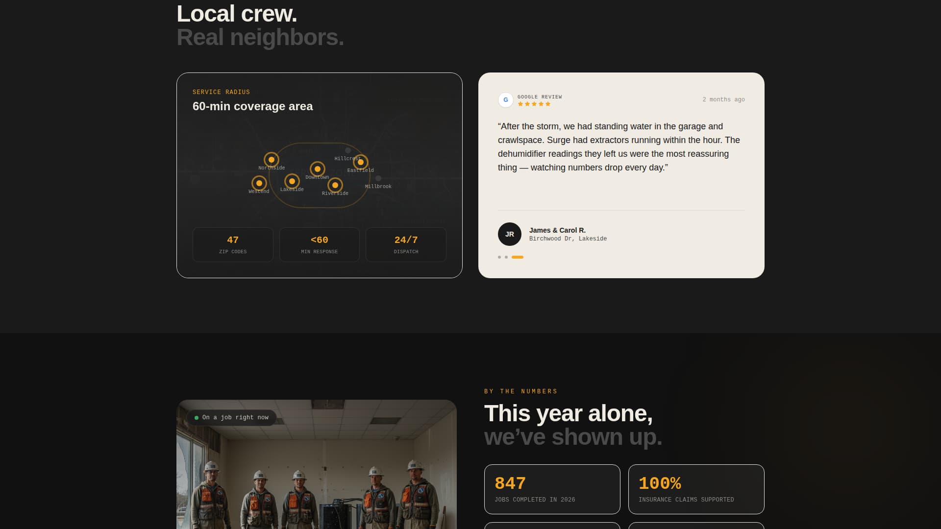 Surge - Rapid Floodcleanup Landing Page Template