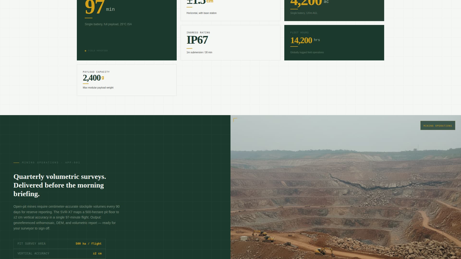 Surveyor - Precision Industrial Landing Page Template