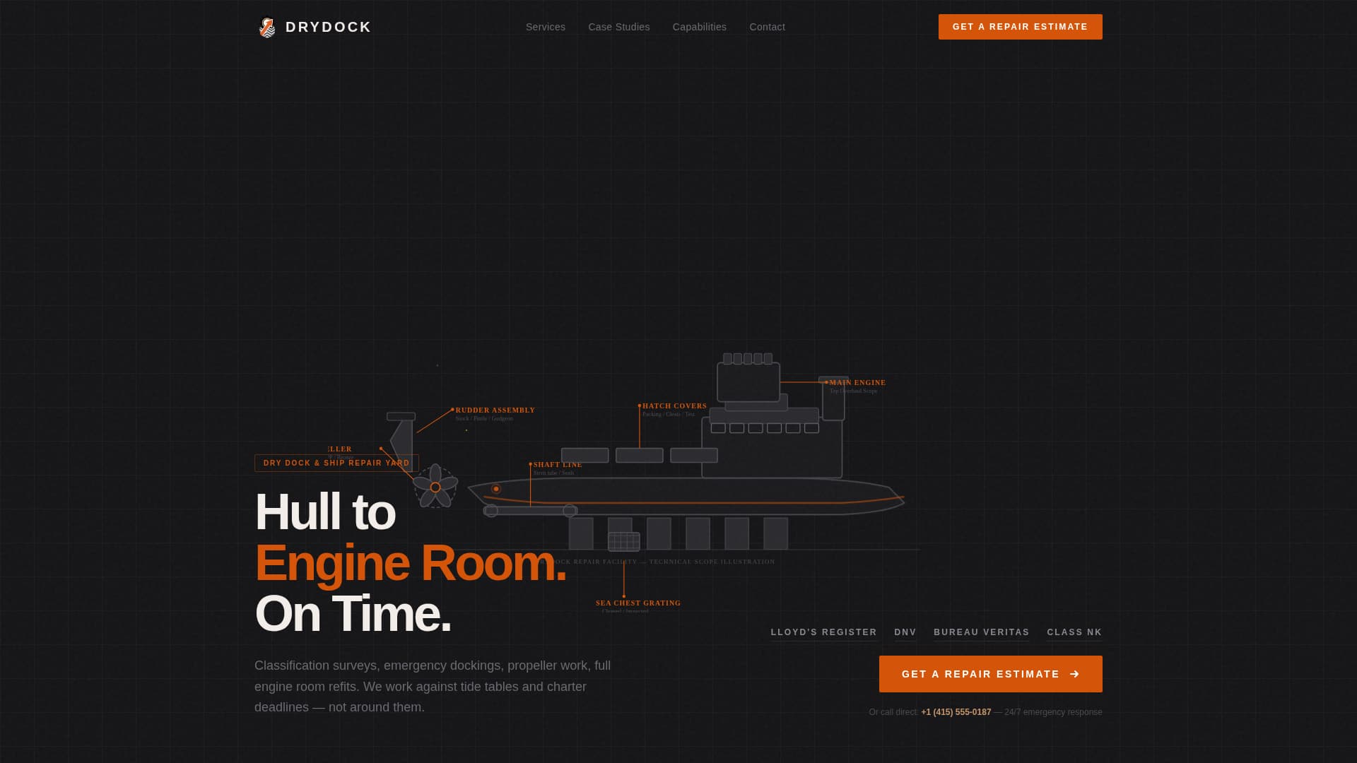 Drydock - Industrial Shiprepair Landing Page Template