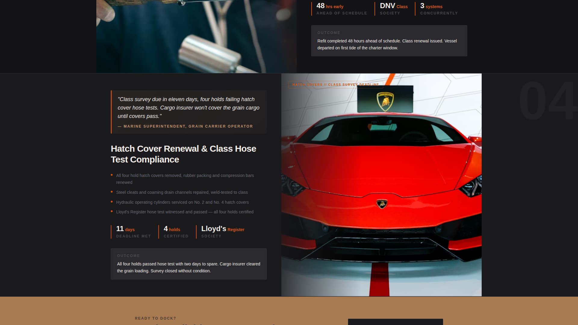 Drydock - Industrial Shiprepair Landing Page Template