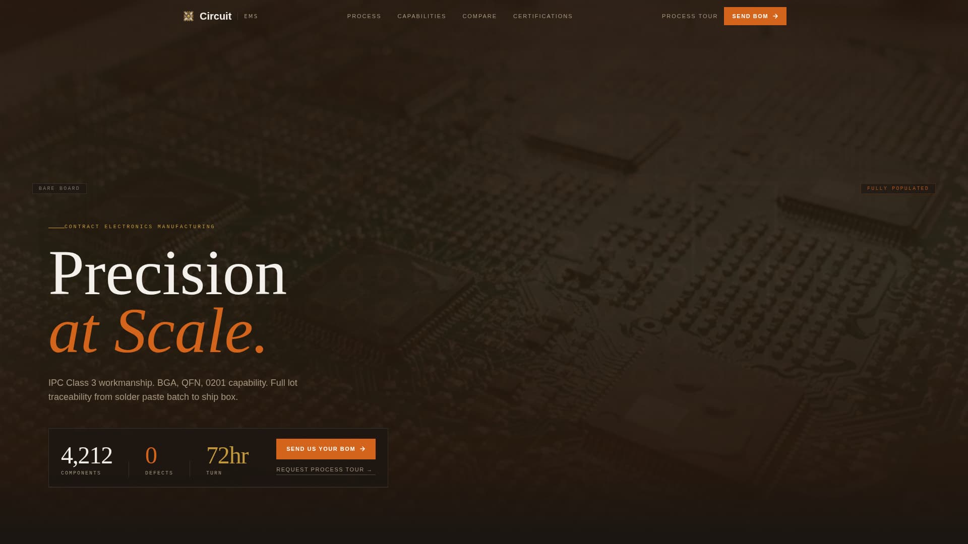 Circuit - Precision Electronics Landing Page Template