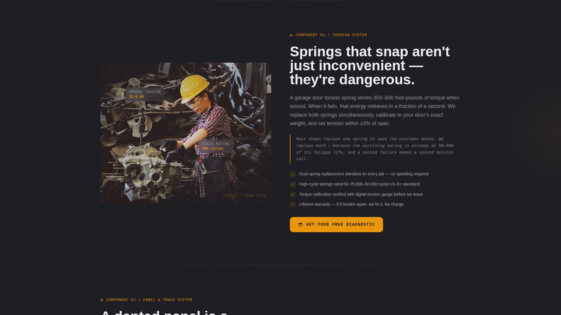 Torque - Precision Garagedoor Landing Page Template