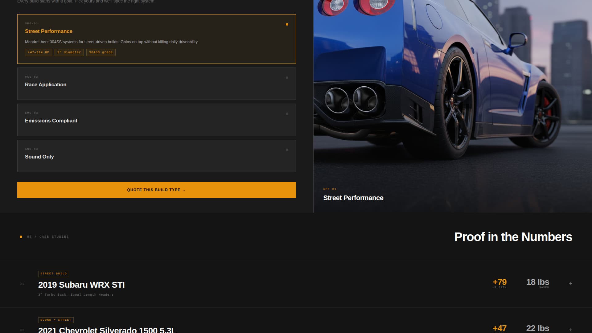 Exhaustforge - Highperformance Fabrication Landing Page Template