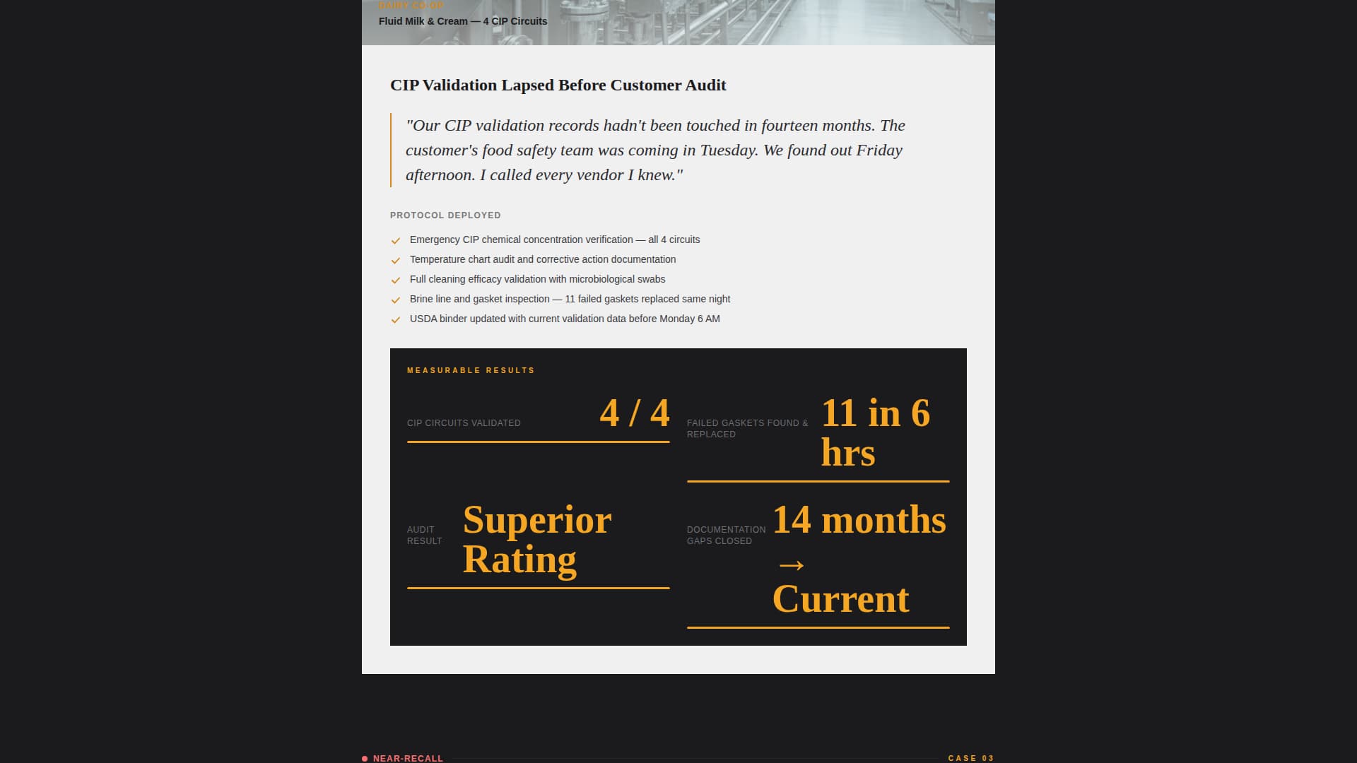 Sanitation - Industrial Foodprocessing Landing Page Template