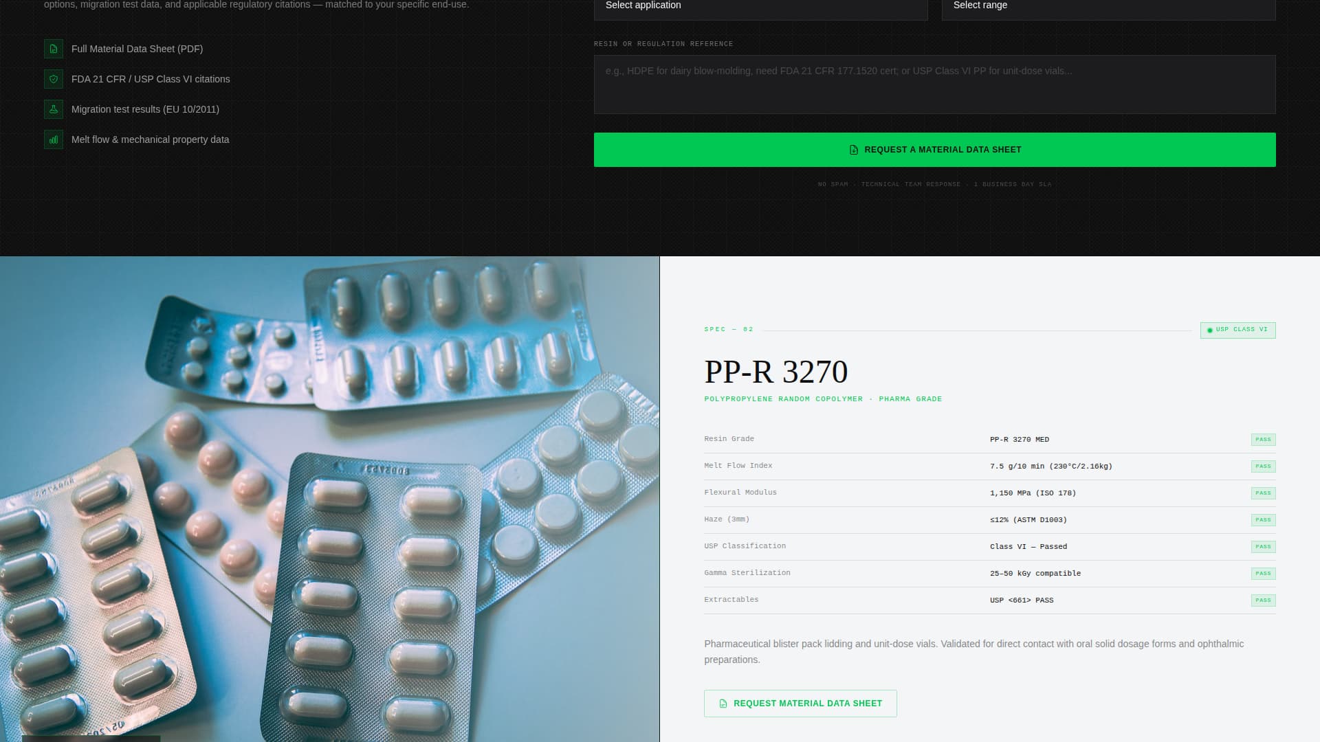 Extrude - Certified Foodgrade Landing Page Template