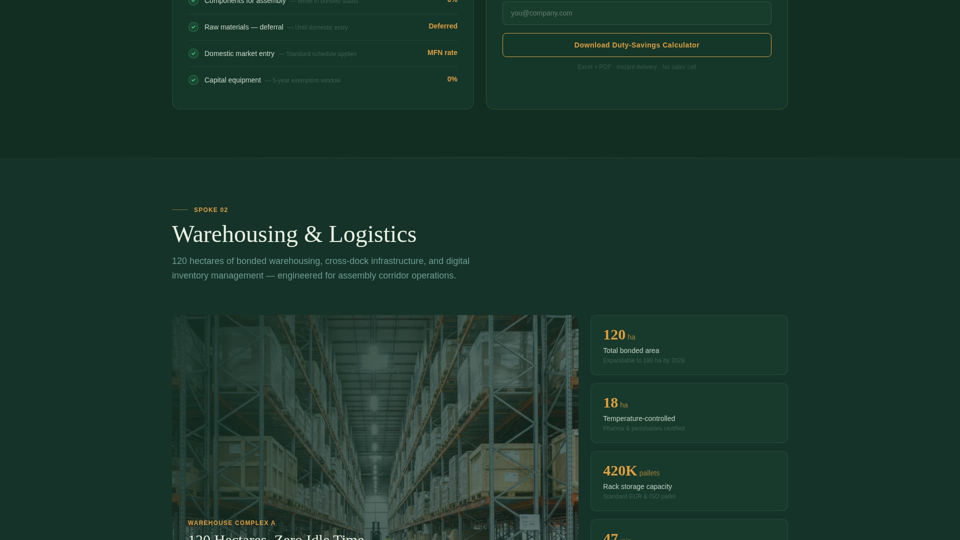 Berth - Authoritative Freetradezone Landing Page Template