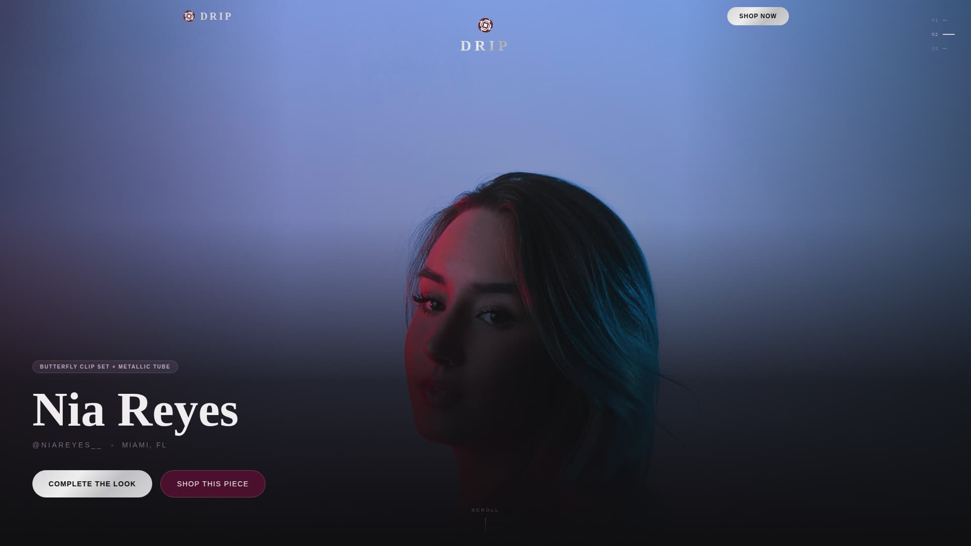 Drip - Immersive Y2k Landing Page Template