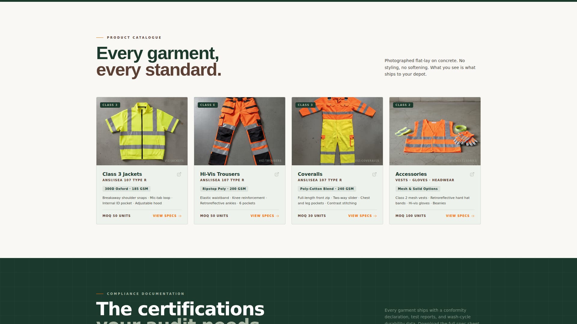 Viz - High Visibility Safety Landing Page Template