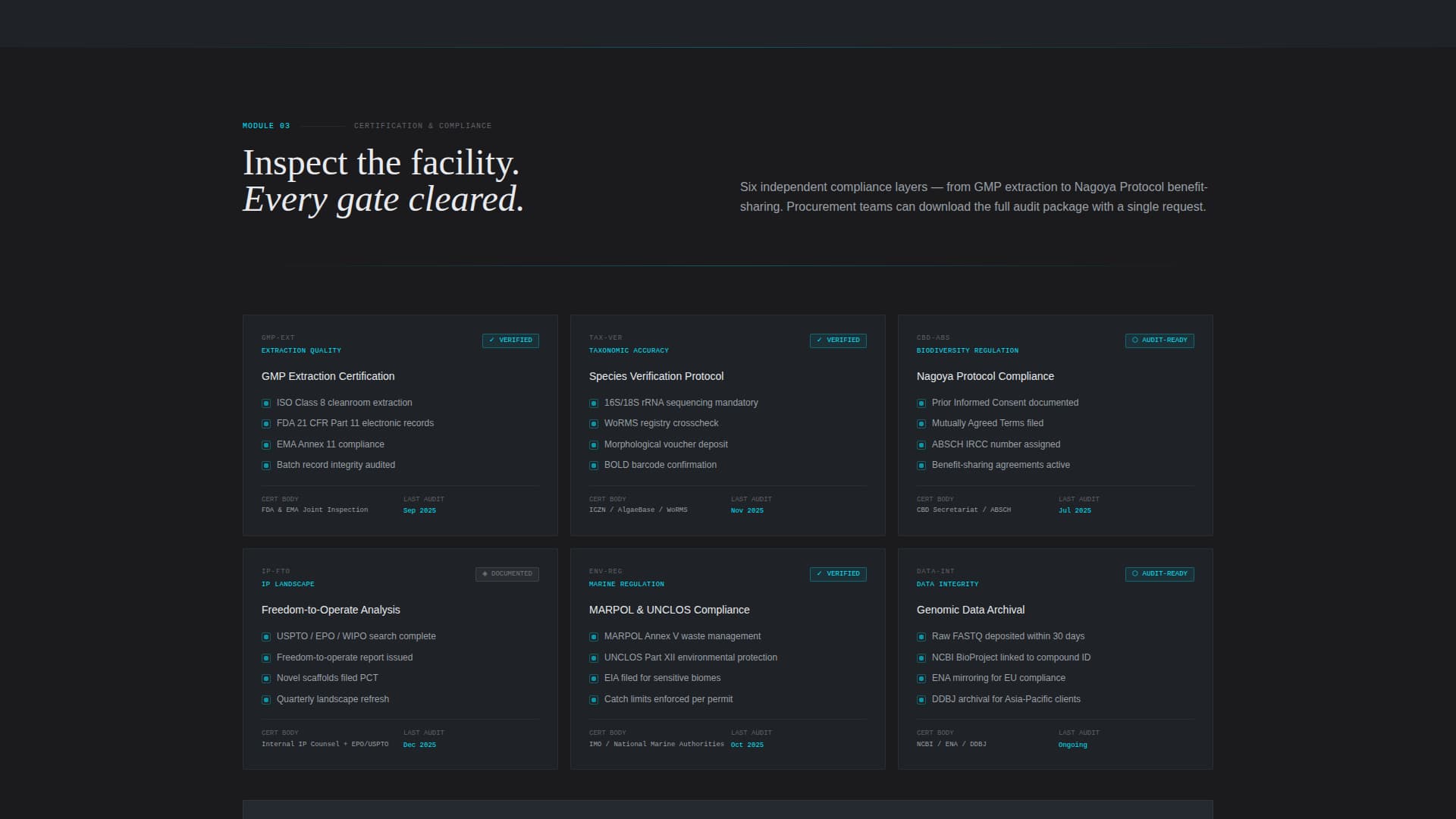 Benthic - Verified Marinebiotechnology Landing Page Template