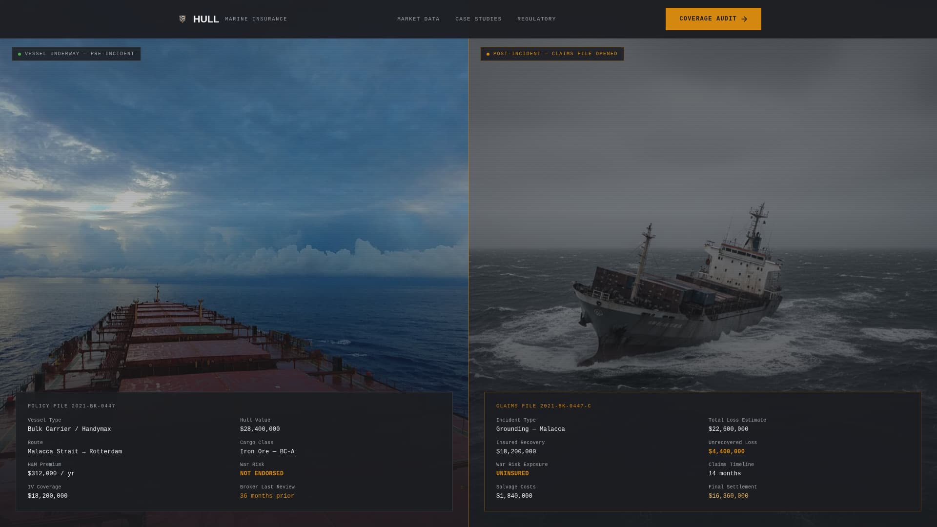 Hull - Powerful Marineinsurance Landing Page Template