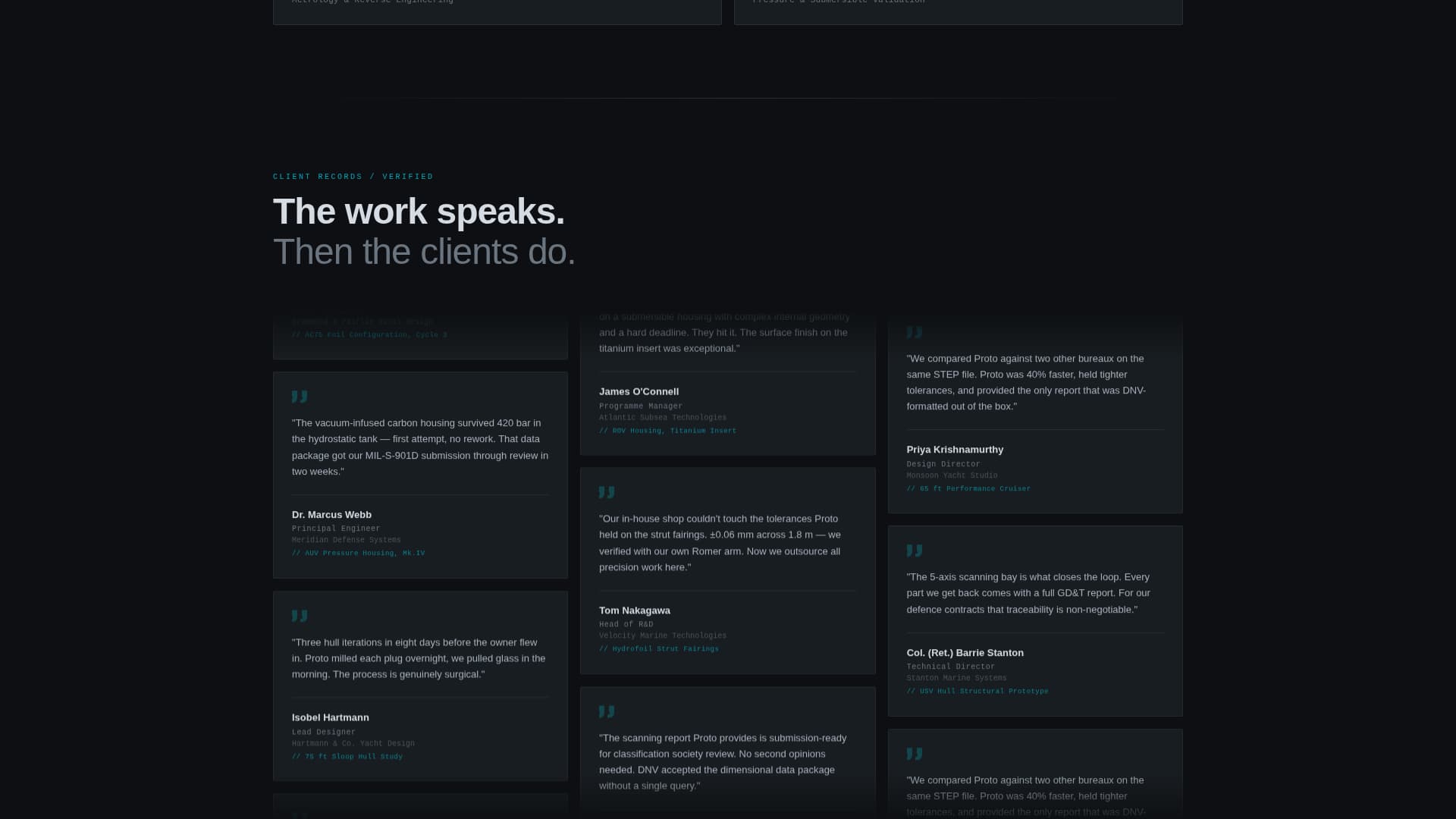 Proto - Precision Marineprototyping Landing Page Template