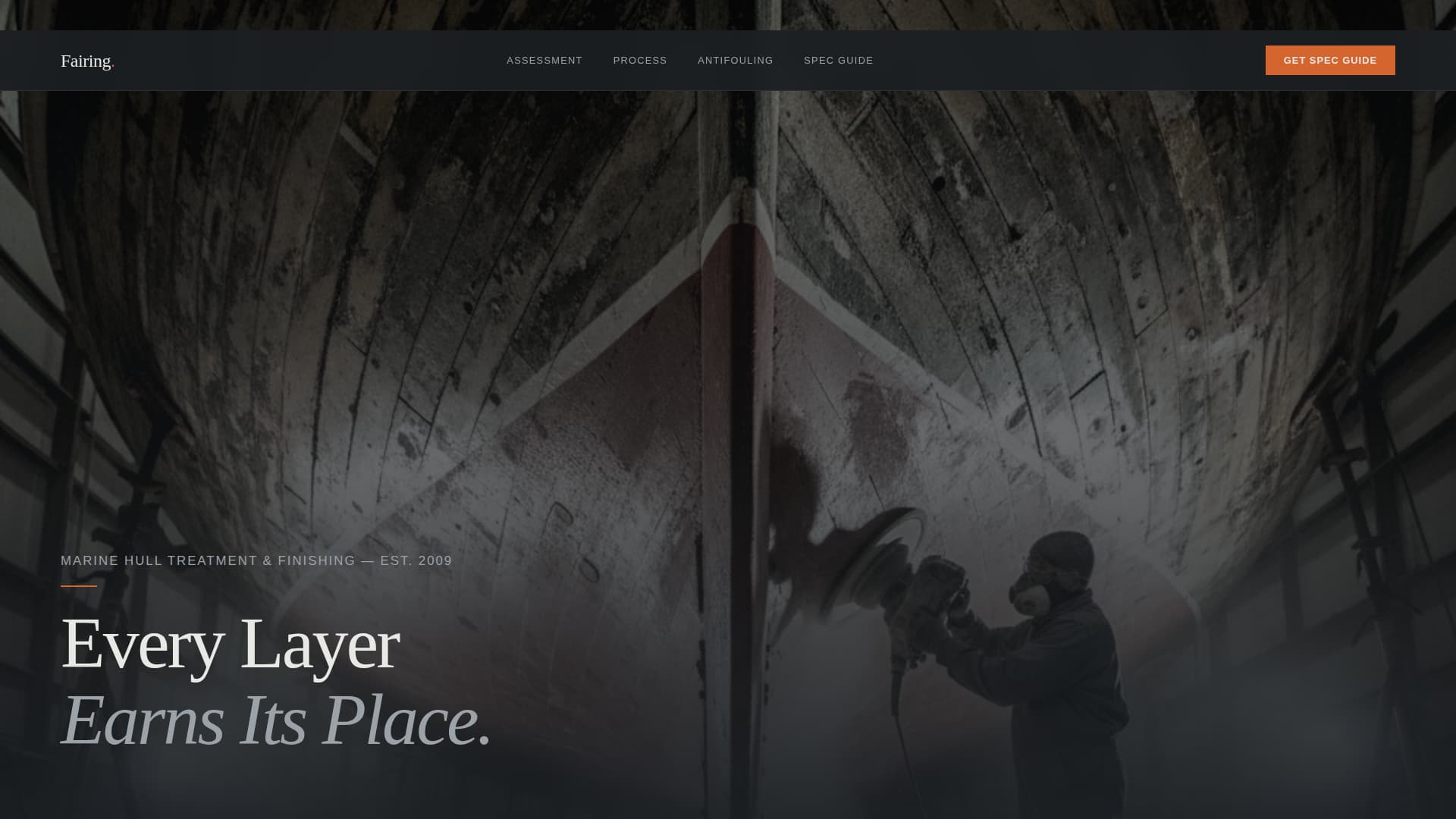 Fairing - Precision Marinefinishing Landing Page Template