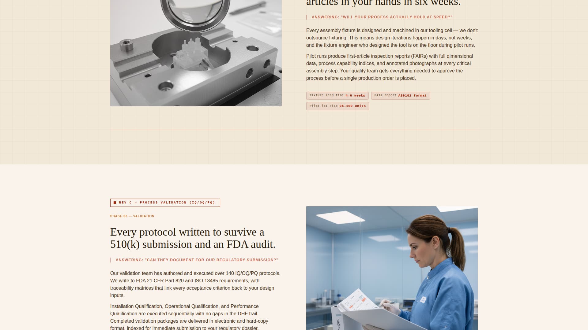 Assemble - Precision Medtech Landing Page Template