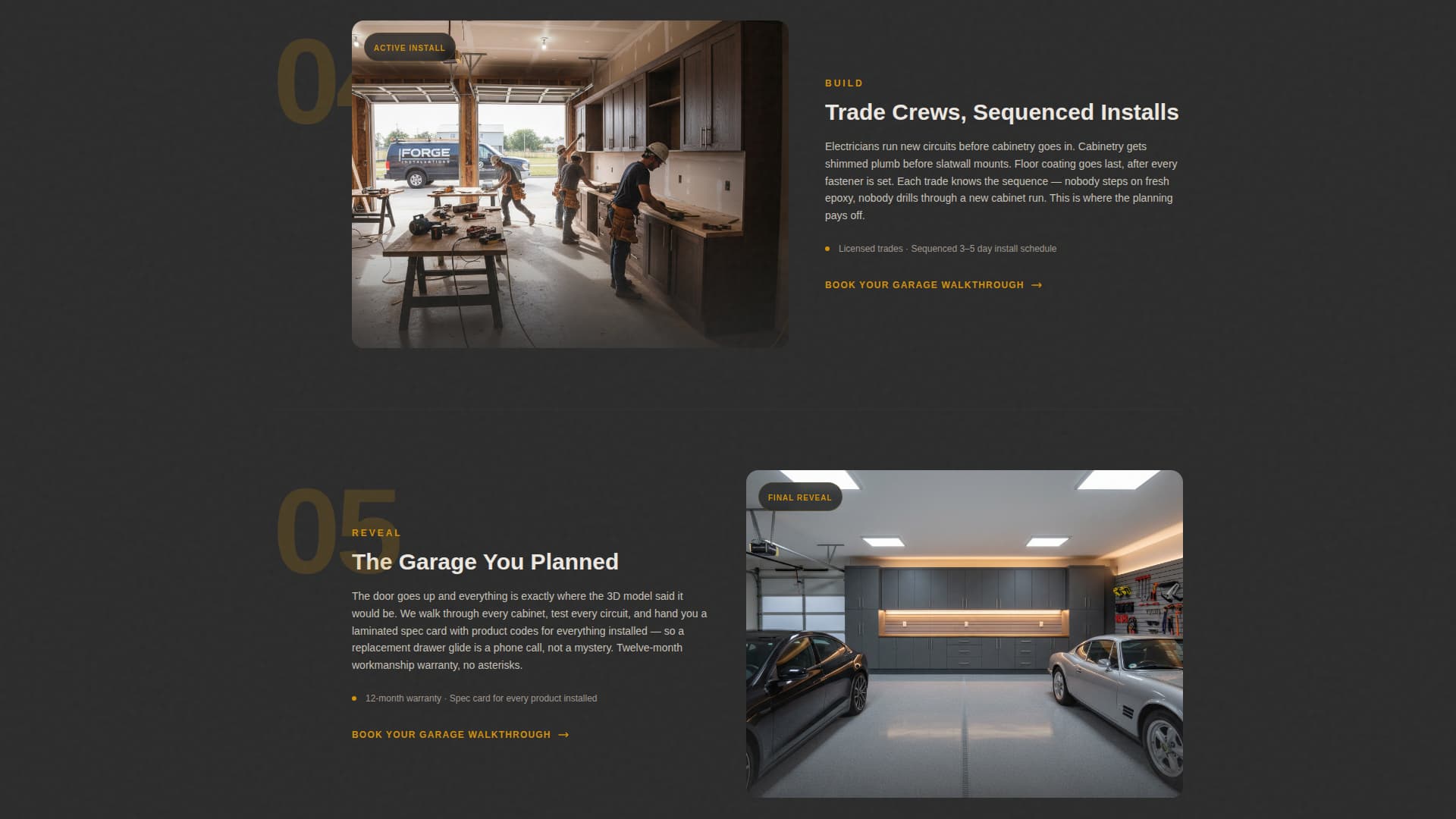 Forge - Industrial Garagerenovation Landing Page Template