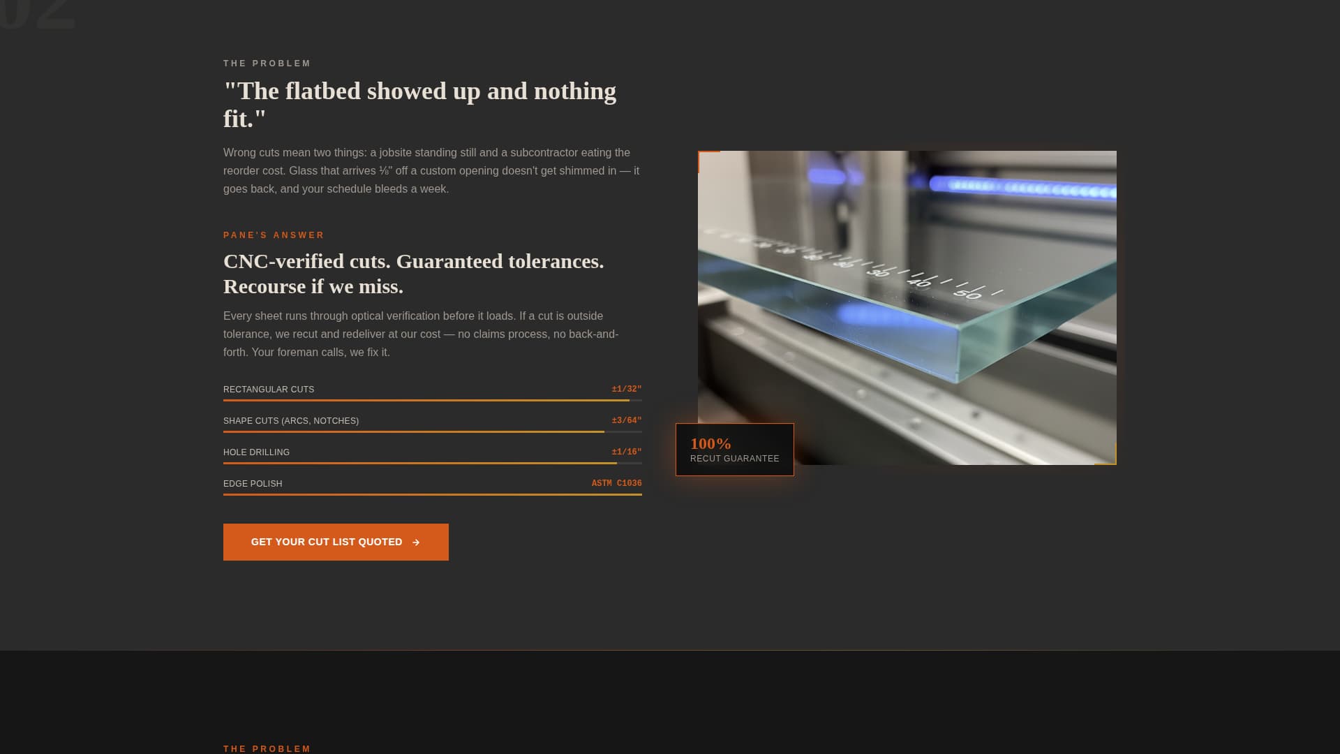 Pane - Precision Glasssupplier Landing Page Template