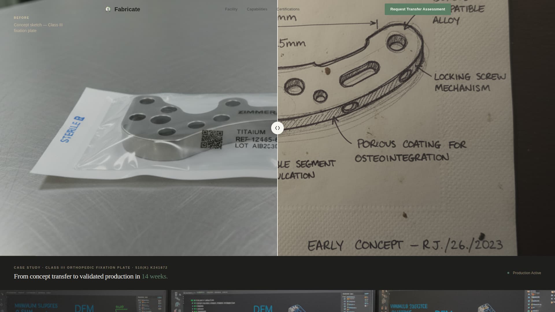 Fabricate - Precision Medicaldevice Landing Page Template