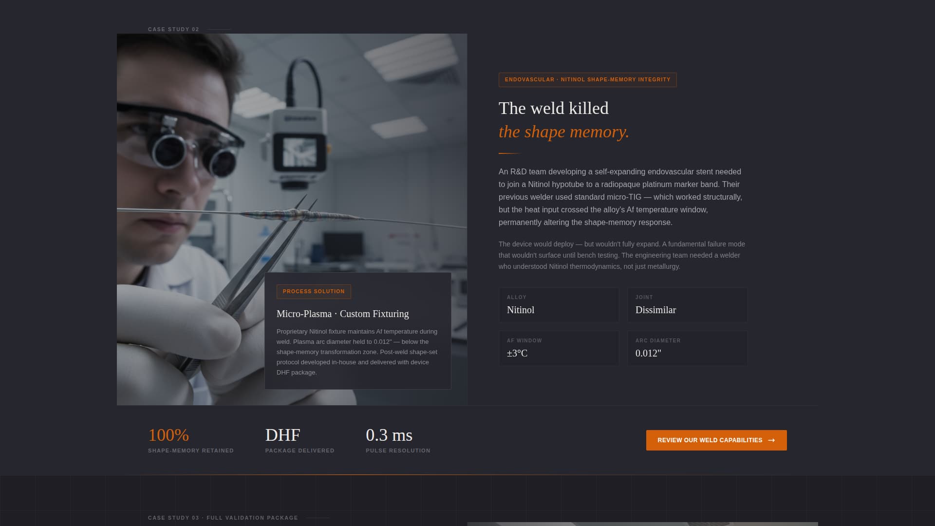 Weld - Precision Medicaldevice Landing Page Template