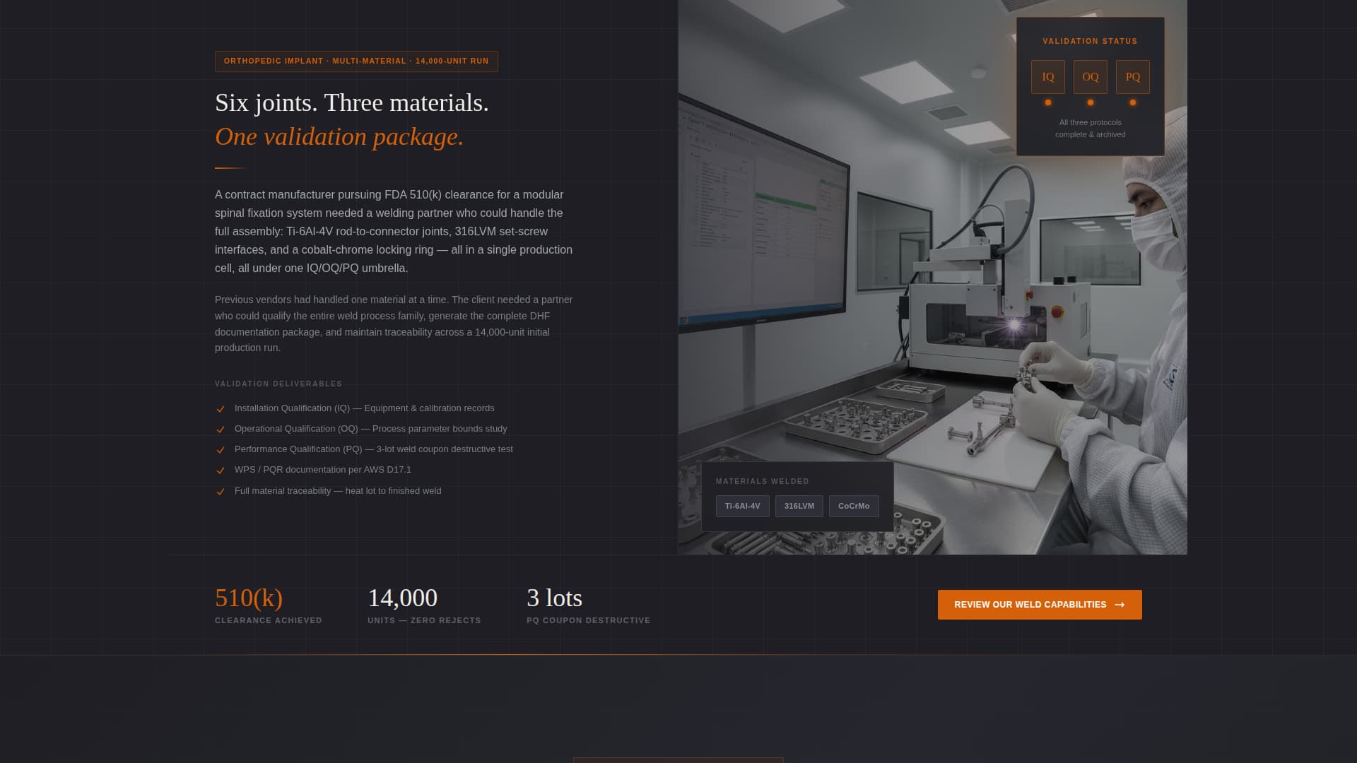 Weld - Precision Medicaldevice Landing Page Template