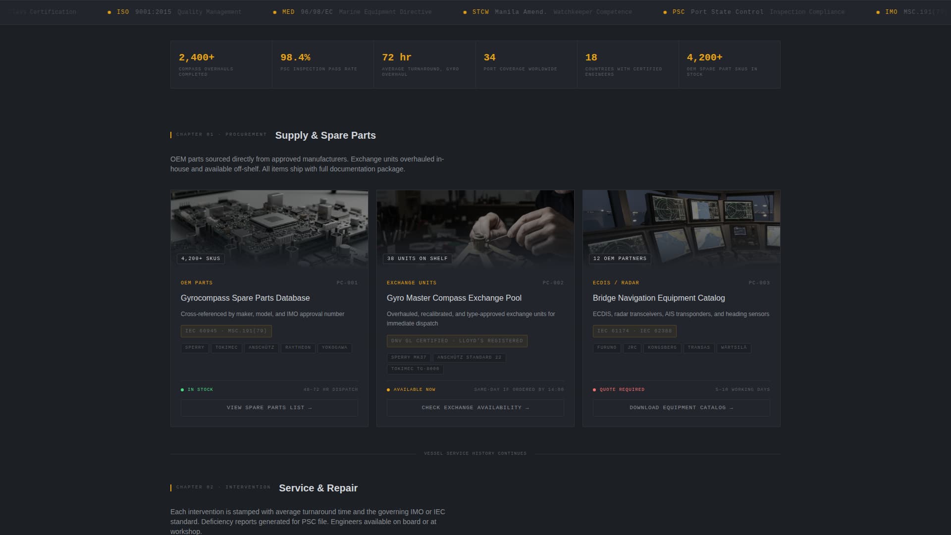 Bearing - Precision Navigation Landing Page Template