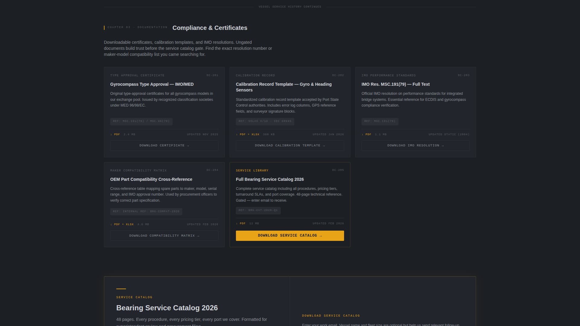 Bearing - Precision Navigation Landing Page Template