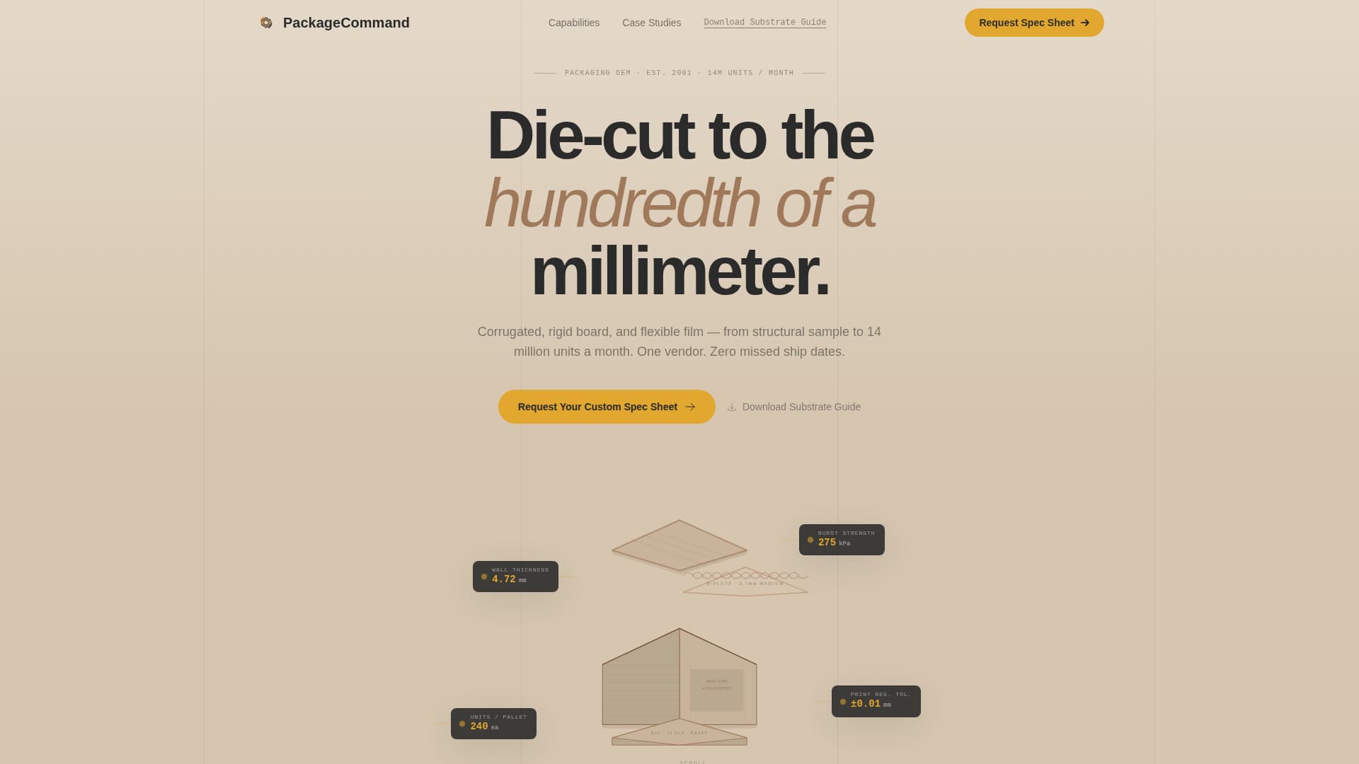 Packagecommand - Precision Packaging Landing Page Template