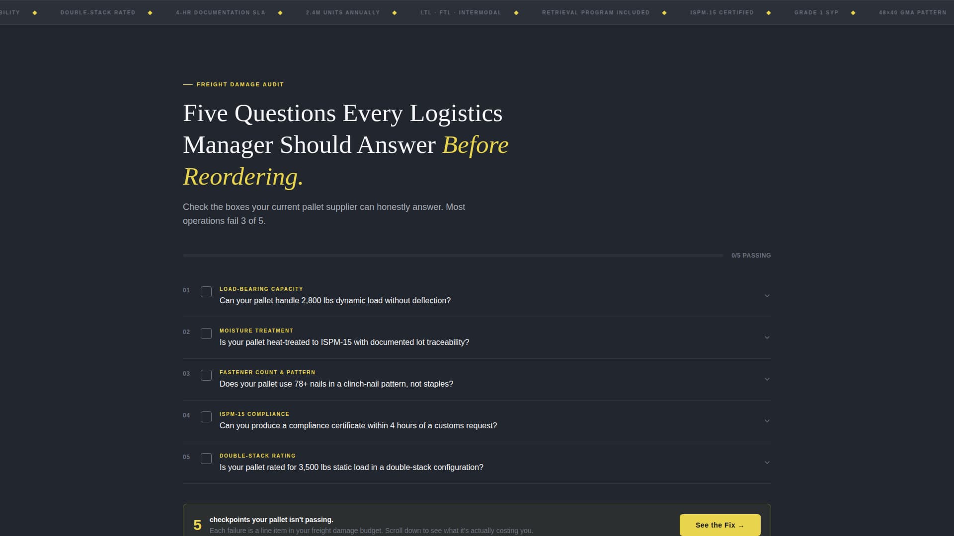Skid - Highperformance Palletmanufacturer Landing Page Template