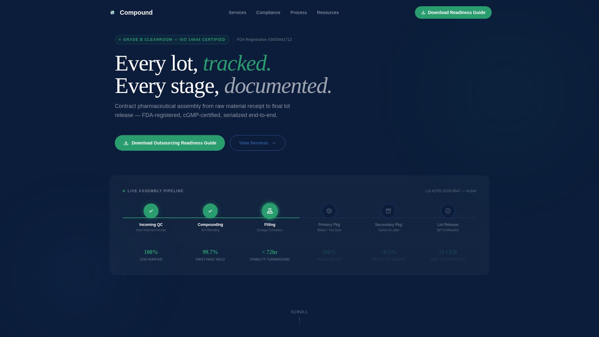 Compound - Precision Pharmaceutical Landing Page Template