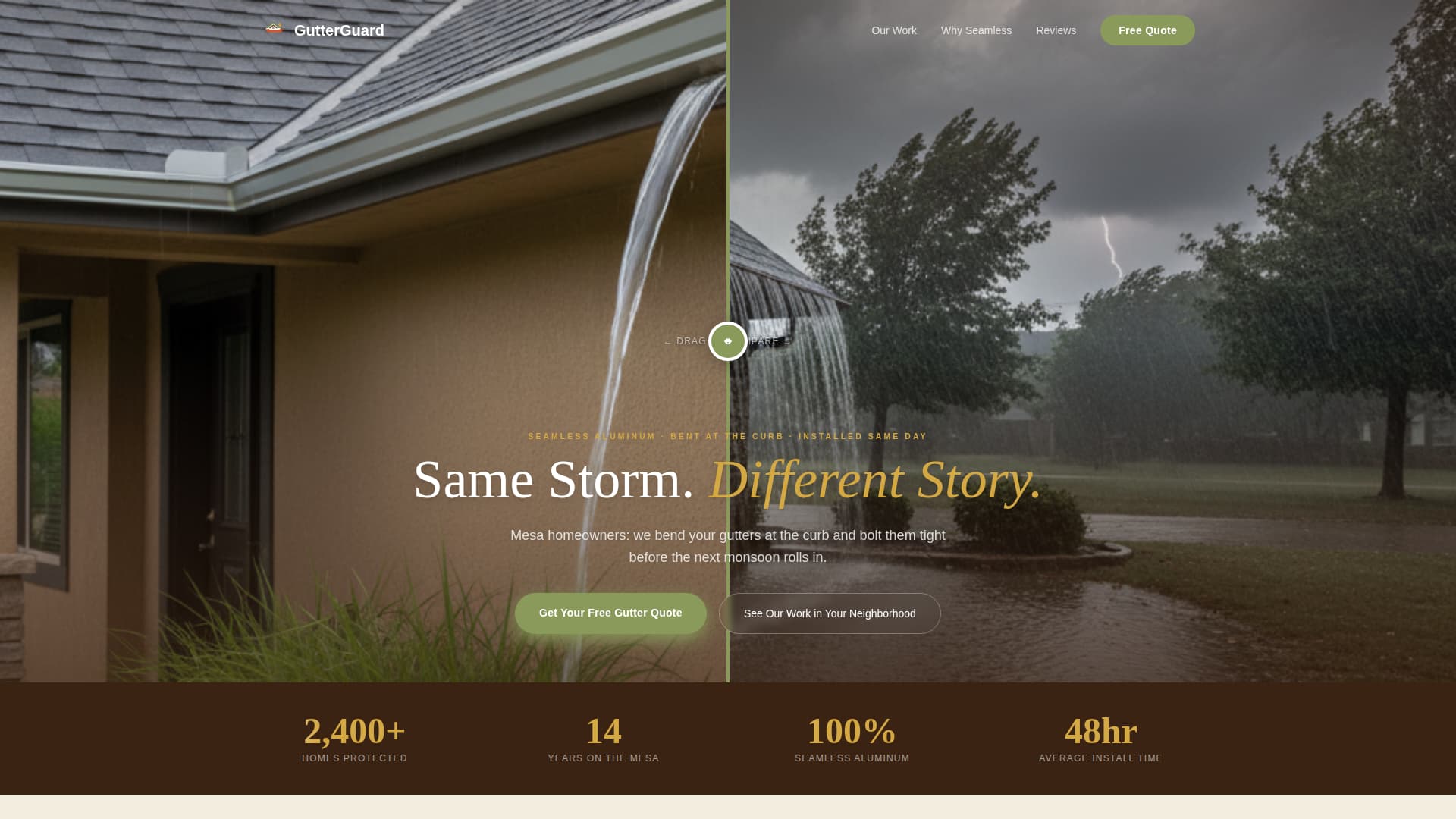 Gutter Installation & Replacement Website Template