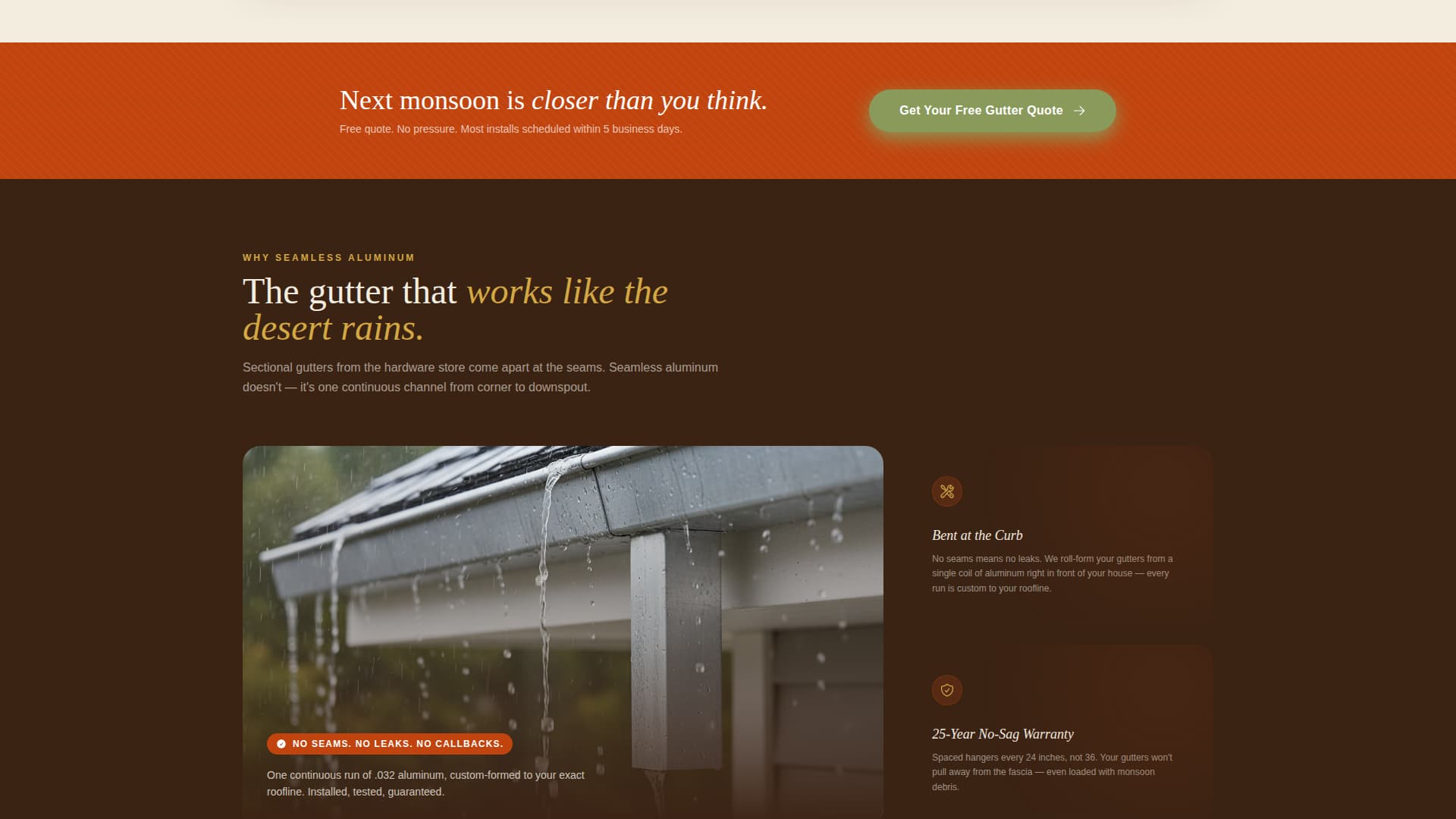 Gutter Installation & Replacement Website Template