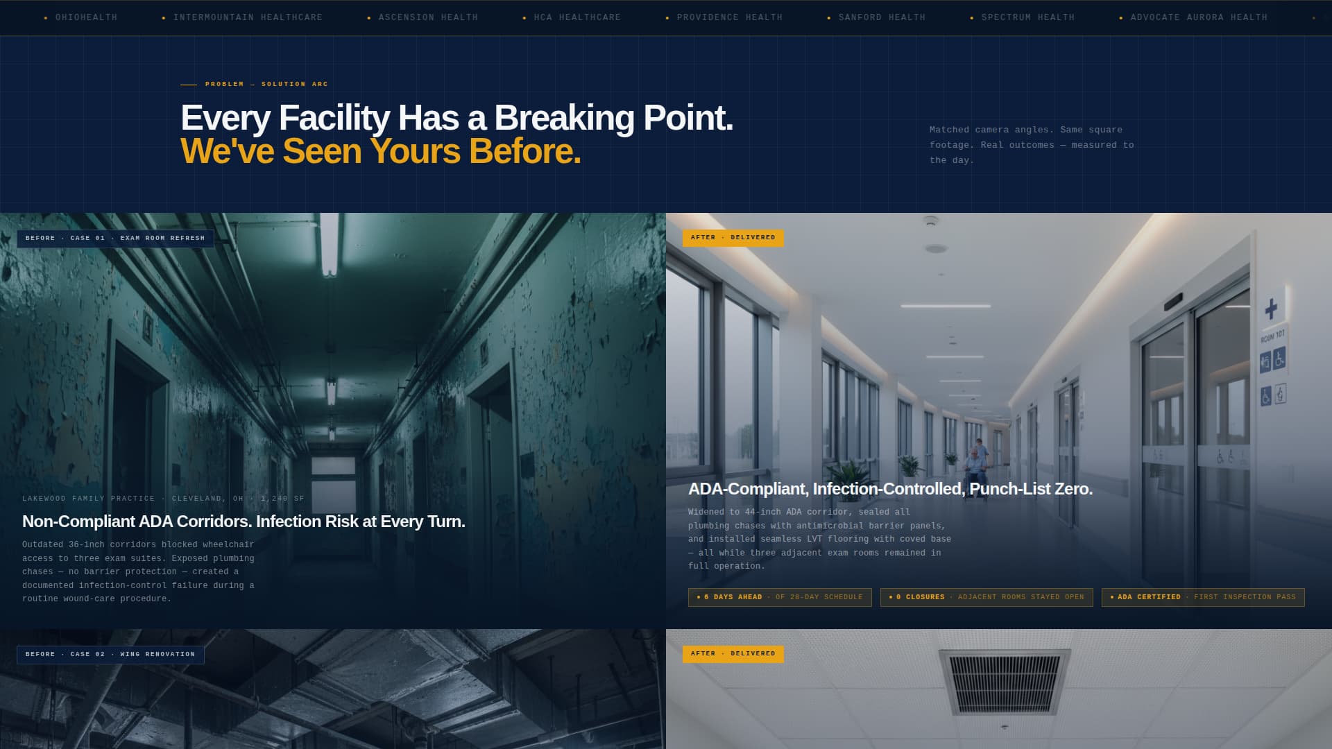 Blueprint - Trusted Healthcareconstruction Landing Page Template