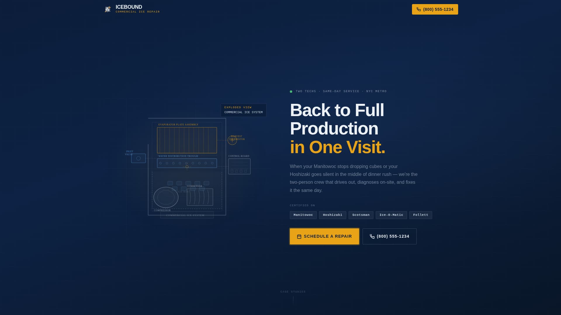 Icebound - Reliable Icemakerrepair Landing Page Template