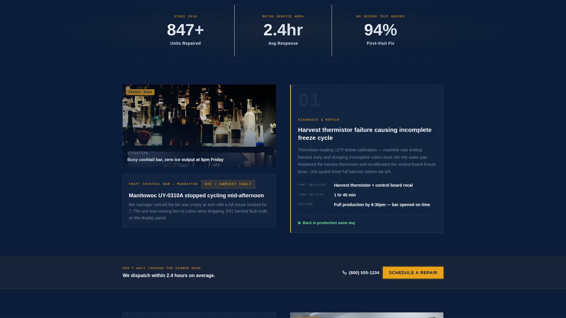 Icebound - Reliable Icemakerrepair Landing Page Template