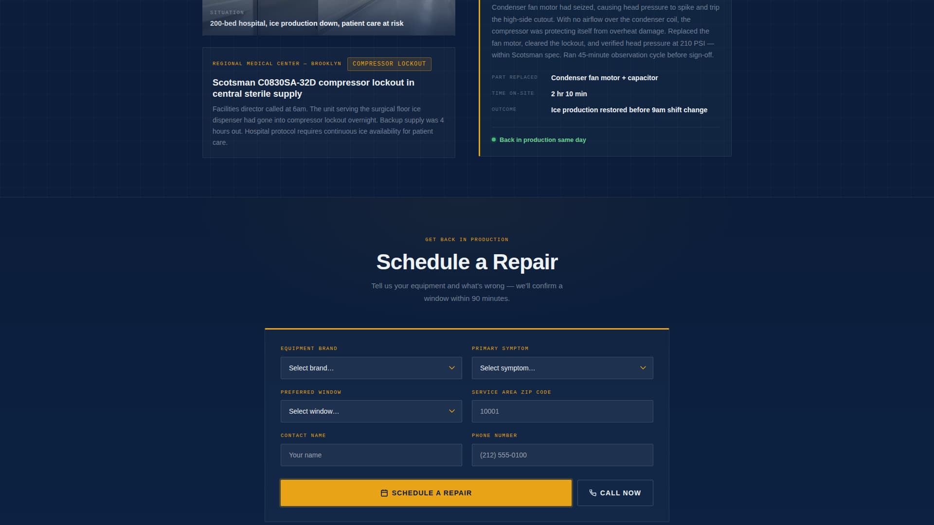 Icebound - Reliable Icemakerrepair Landing Page Template