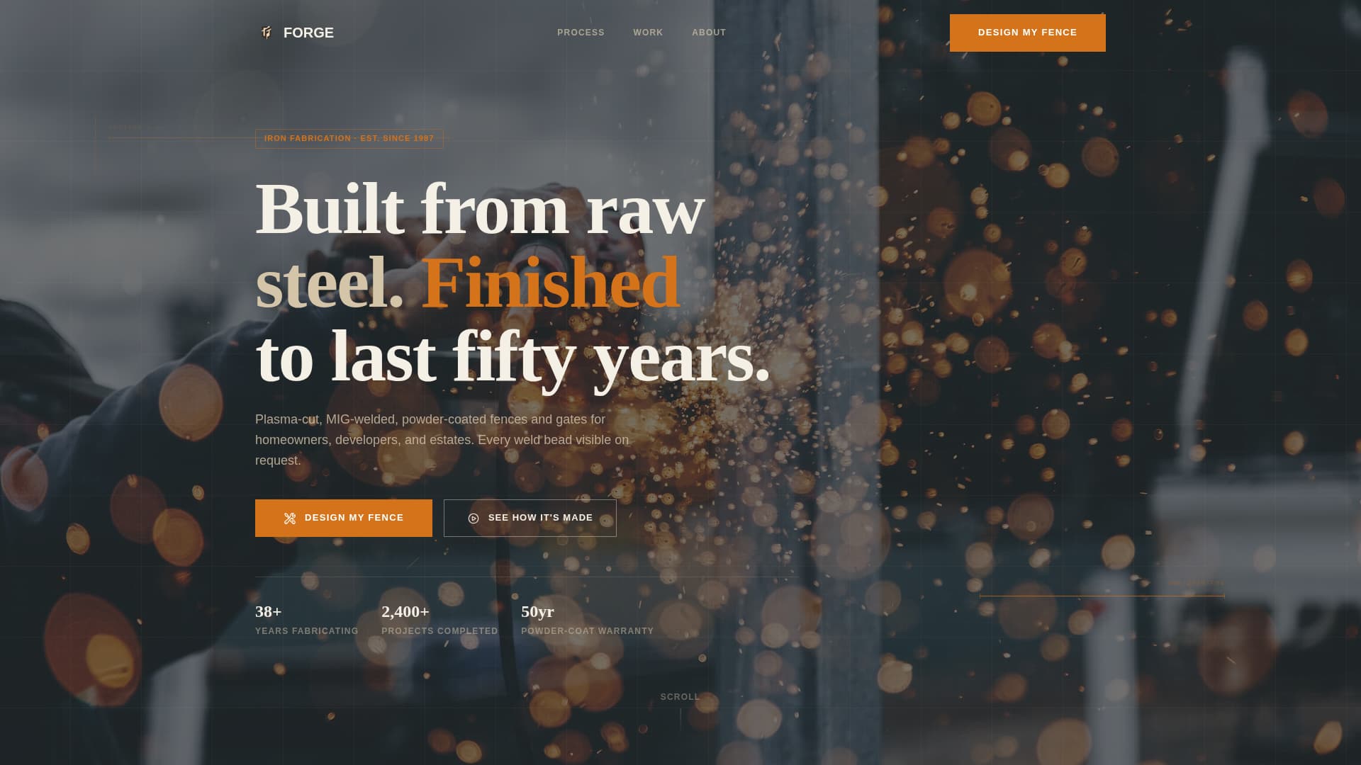 Forge - Precision Ironwork Landing Page Template