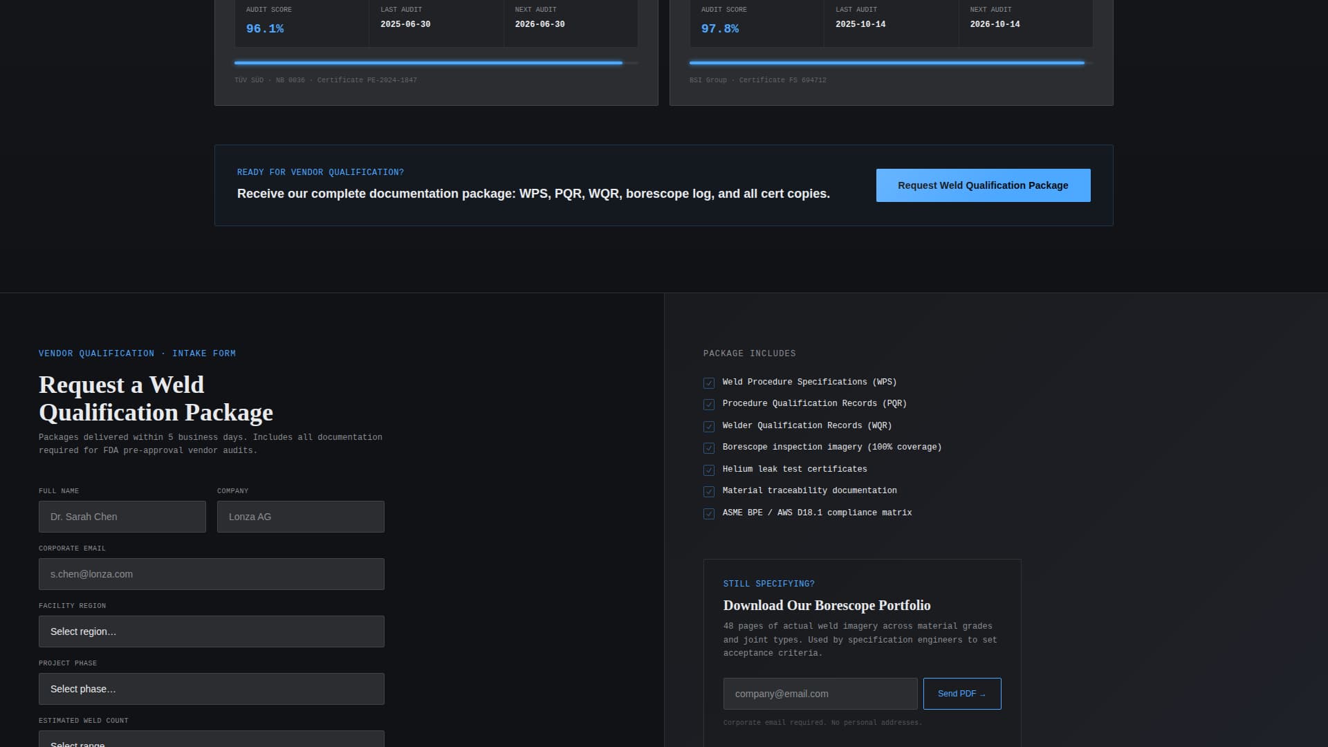 Weld - Precision Pharmaceutical Landing Page Template