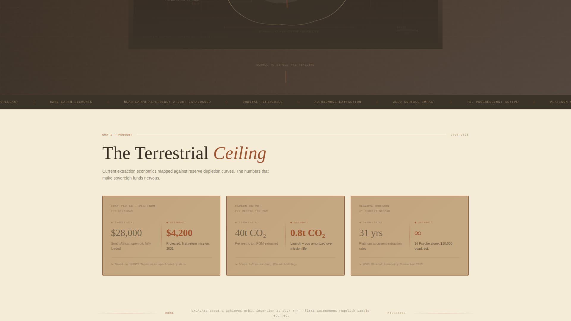Excavate - Powerful Asteroidmining Landing Page Template