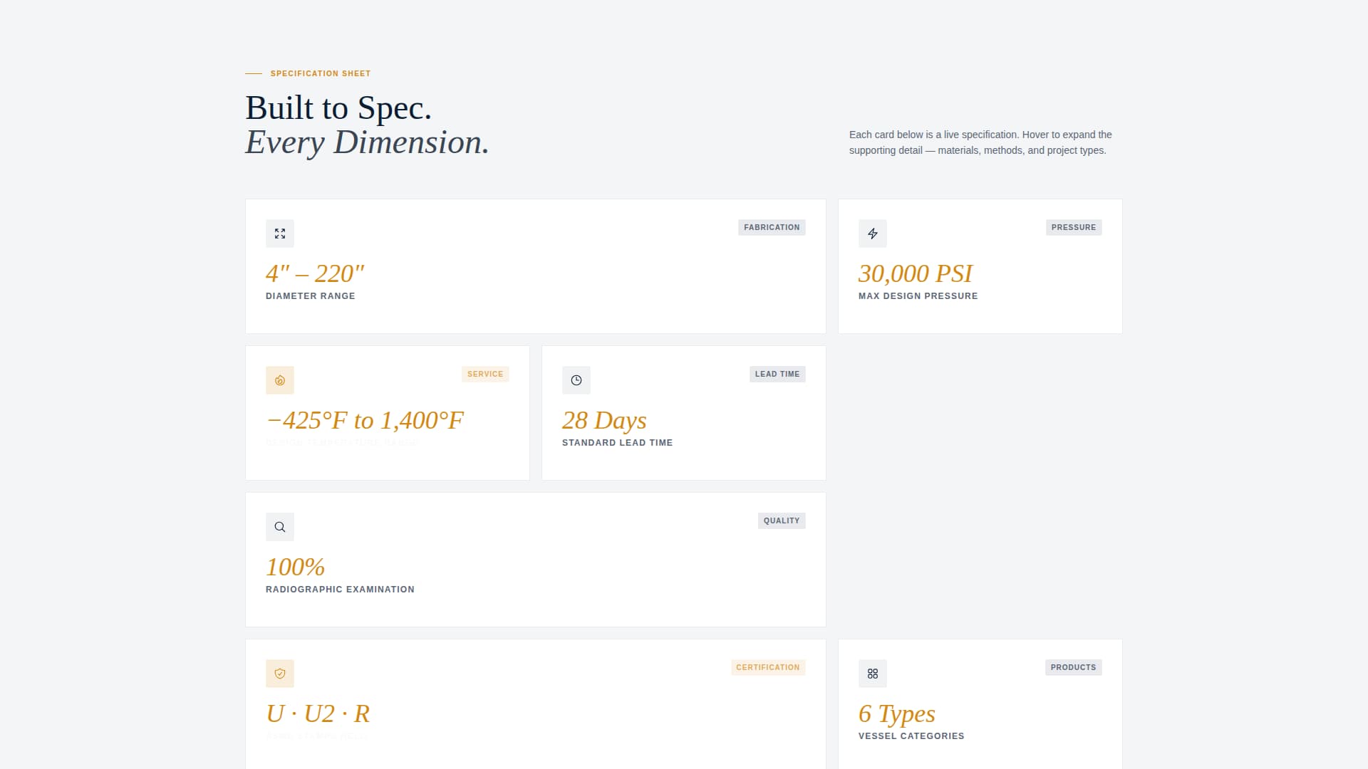 Vessel - Certified Fabrication Landing Page Template